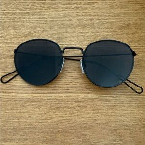 Weekday Black Round Sunglasses